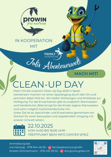 Clean Up Day Flyer prowin & family adventure 2025
