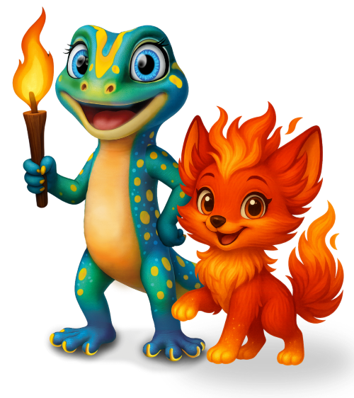 Joli und Flammia mit Fackel_klein